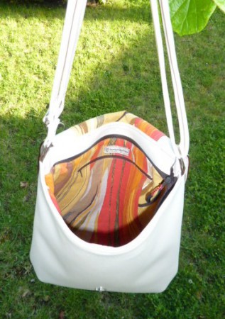 Sac rabat simili beige int